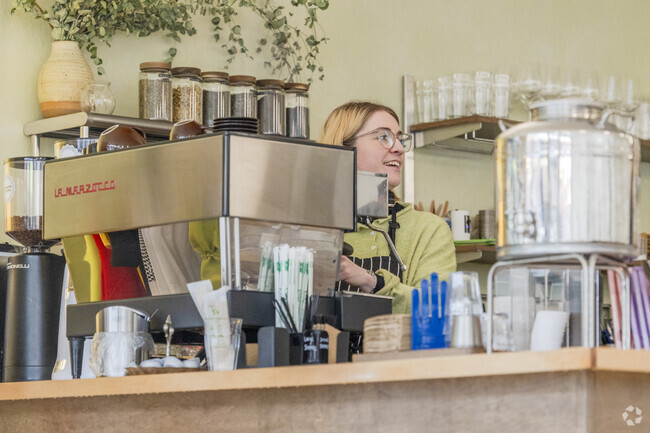 Marmo Caffè & Gallery has a warm welcoming ambience, delicious drinks, and local artists displaying works of art to enjoy.