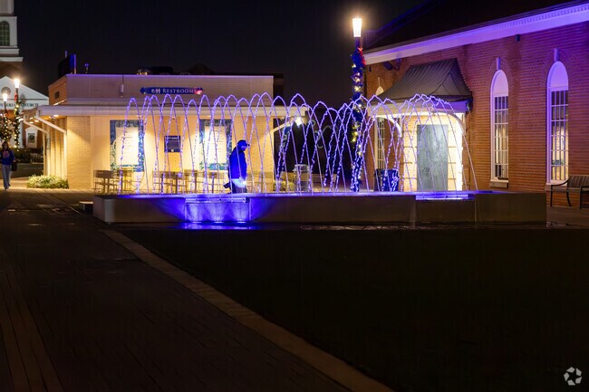The fountain in Downtown Kannapolis is a popular spot for people to gather.