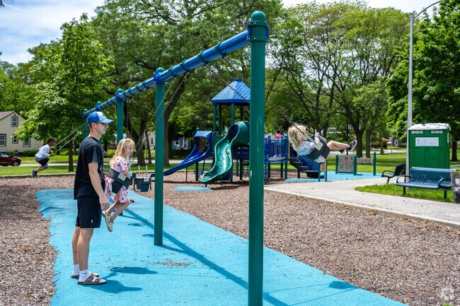 The swings at Nash Park are always  popular.