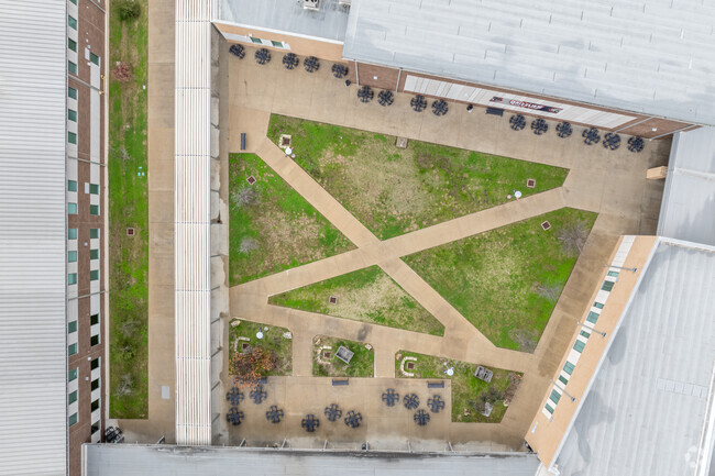 Glenn High School has two courtyards for students to enjoy during their breaks.