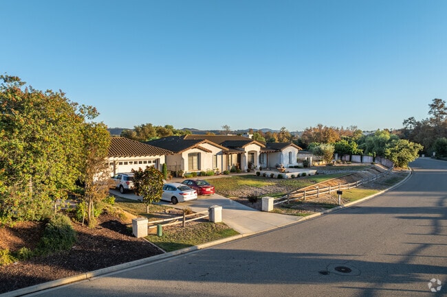 Spacious Hacienda-style homes, built in the 2010s, are found throughout Fallbrook.