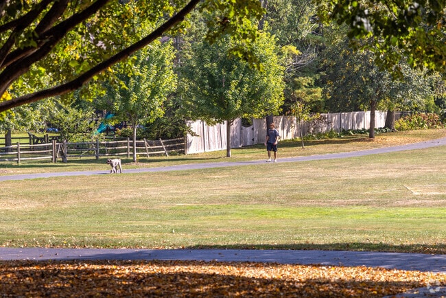 Maplewood Park features a walking path for Deerfield residents.