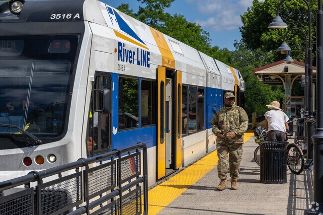 Residents in Bordentown use the River Line to get around.