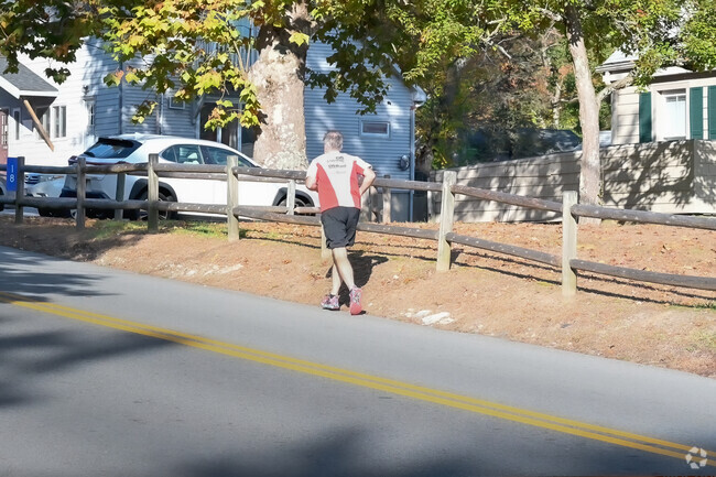 Locals enjoy a run in the Assonet Bay neighborhood.