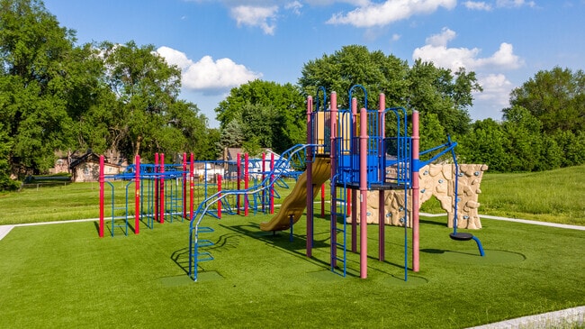 Raytown students get to enjoy the multiple playgrounds and rock wall at Laurel Hills Elementary.
