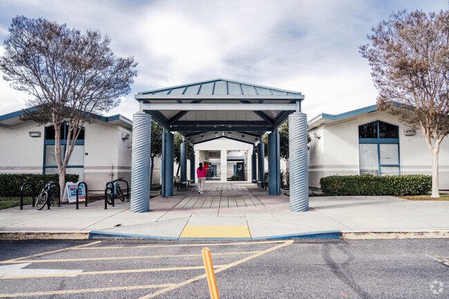 The main entrance of Nelson S. Dilworth Elementary School in San Jose, California.