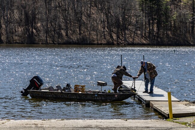Residents enjoy boating on the big waters at Cross Creek County Park near Hopewell Township.