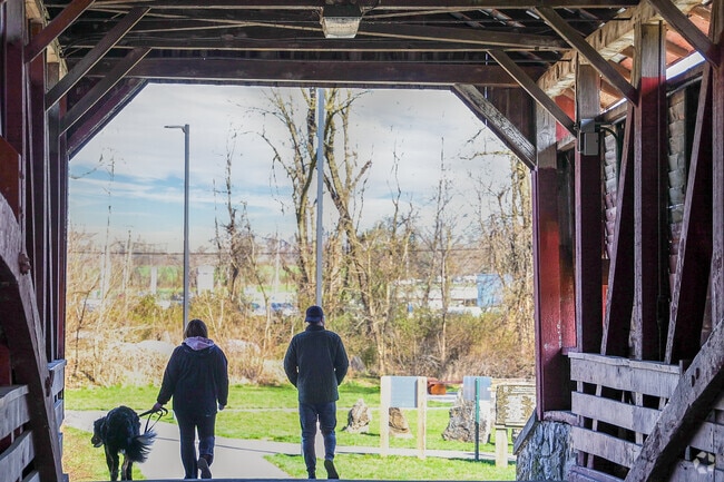 Shearer's Mill Bridge is a popular cut through for those taking a walk through Manheim.