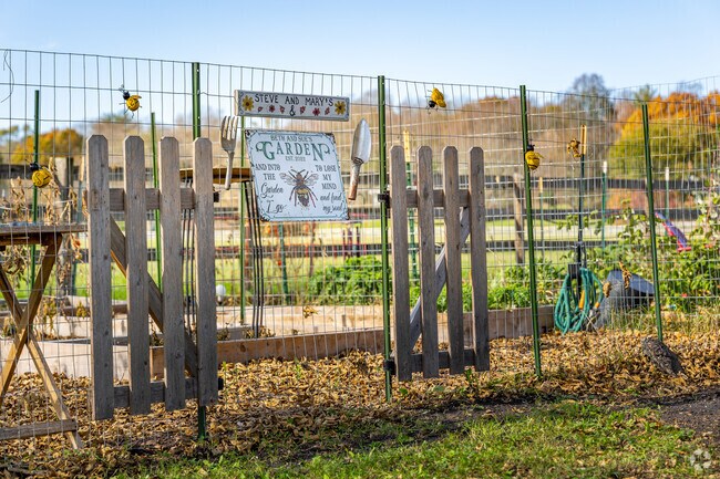 Trout Valley residents tend to communal gardens where locals mingles.