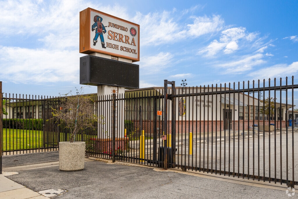 Junipero Serra High School is a private school that serves students in grades 9-12.