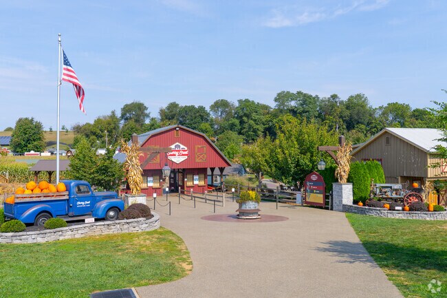 The Cherry Crest Adventure Farm offers a petting zoo, wagon rides and a giant corn maze in Paradise.