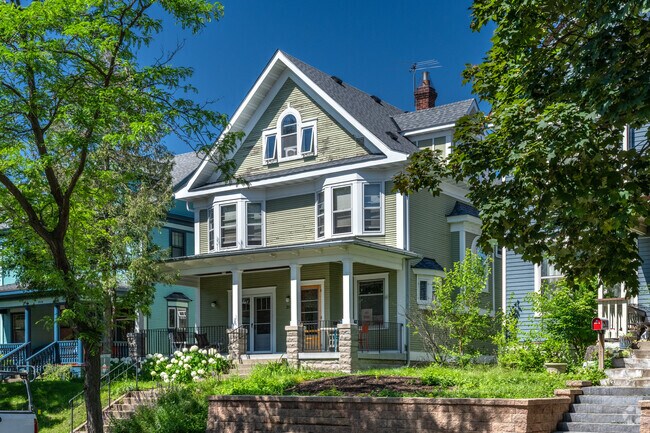 Many of the homes in Lowry Hill East have been converted to duplexes.