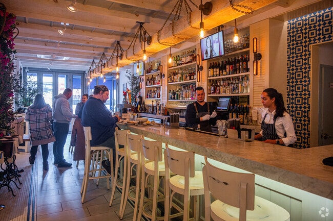 Locals go to Taverna Kyclades Bayside for a good time with friends and family.