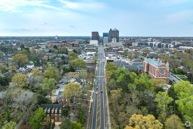 Fisher Park offers quiet suburban living within walking distance of downtown Greensboro.