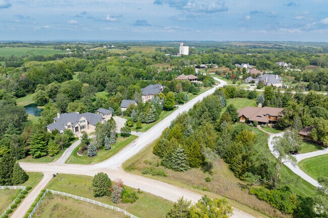 Walton subdivisions snake across developed farmland and provide larger contemporary homes.