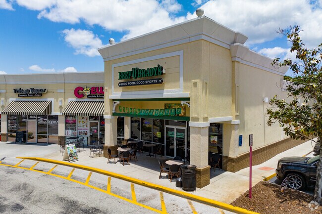 Enjoy a philly cheesesteak or fish & chips at the local hangout spot, Beef O'Brady's  in Live Oak Reserve.