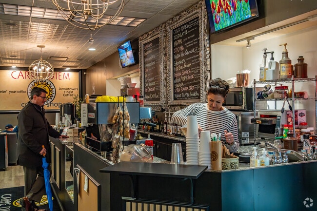 Carpe Diem in Downtown Canton offers a variety of coffee drinks and teas.