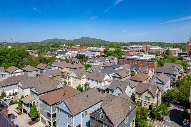 Newer townhomes and houses near Downtown Marietta, GA.