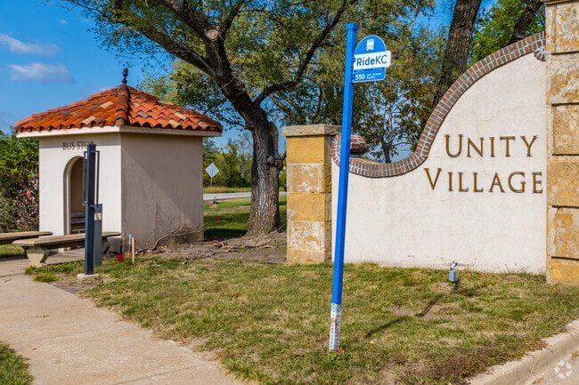 KC Ride Bus connects Unity Village to city destinations.