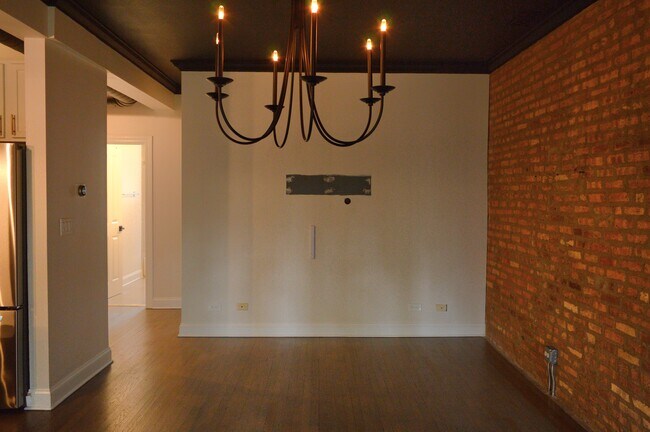 Living room / exposed brick