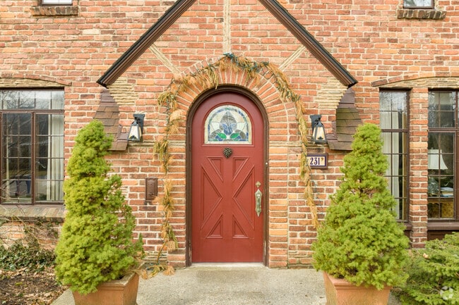 Intricate designs are seen on buildings throughout Bloomfield.