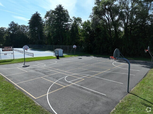 Basketball courts are here to enjoy and practice at Bethlehem Central Middle School.