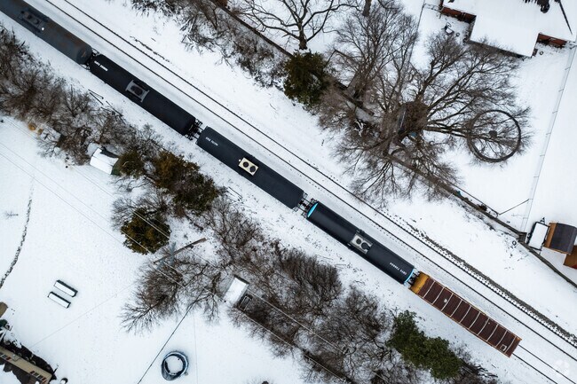 Train tracks run through Western Oaks, a nod to Muncie’s historic rail roots.