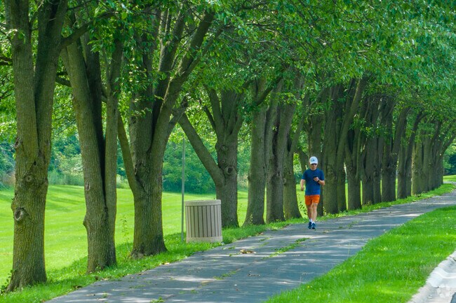A shaded trail in Summerhill Park is the perfect place to go for a walk or bike ride in summer.