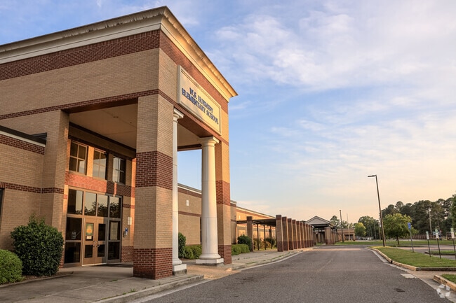 W.S. Hornsby K-8 School Entrance toward middle school.