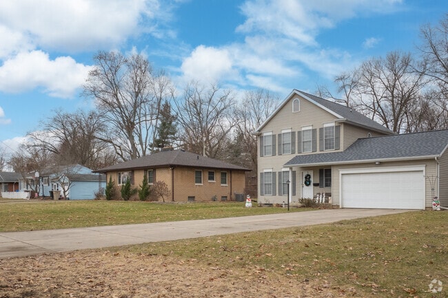 Portage Crossings has a large number of homes with brick builds and accents.