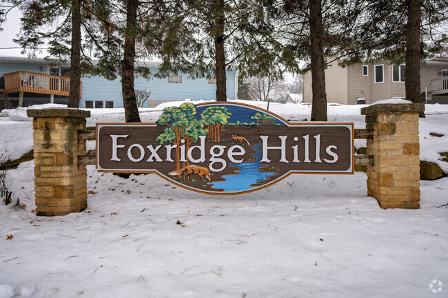 Fox Ridge signage can be found through out the community.