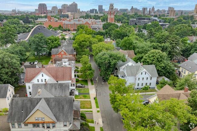 The Dixwell neighborhood blends into the Yale University campus and amenities.