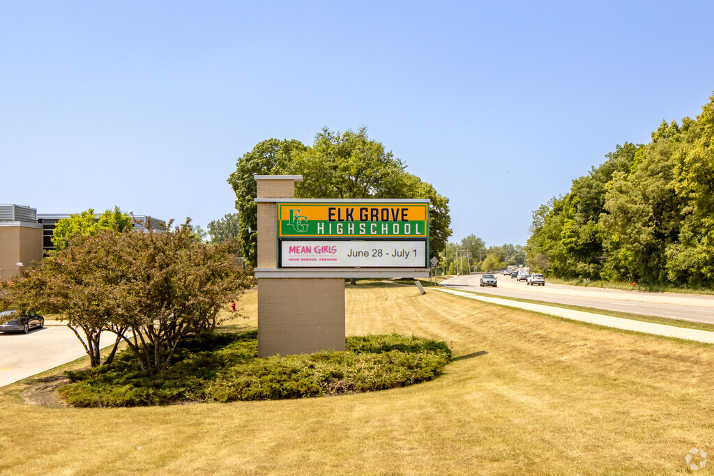 Elk Grove High School is located along Arlington Heights Road.