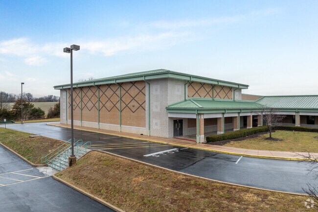 The gymnasium of Duello Elementary School is located at the front of the building.