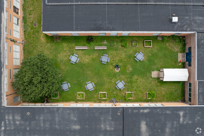 The interior courtyard at Berkeley Elementary School is perfect for outdoor learning.