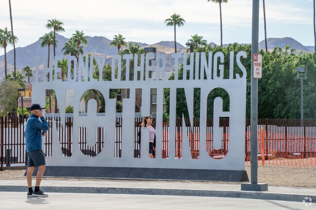 Immerse yourself in the lively atmosphere of downtown Palm Springs near Sunrise Park.