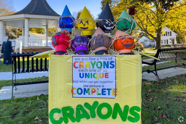 Joslin Park hosts a scarecrow decorating contest in the fall.