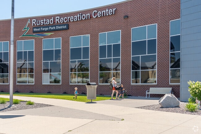 Rustad Recreation Center in Amber Valley is perfect for sports and recreational activities.