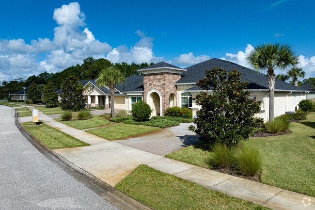 Meticulous stonework and exterior detail on this Ormond Beach home.