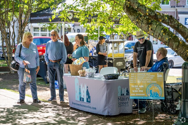 Downtown Gainesville is host to several events and just a short drive from New Holland Village.