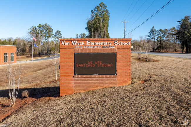 The Van Wyck Elementary School sign in Indian Land, SC.