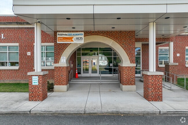 Varina Elementary School Brick entrance way.