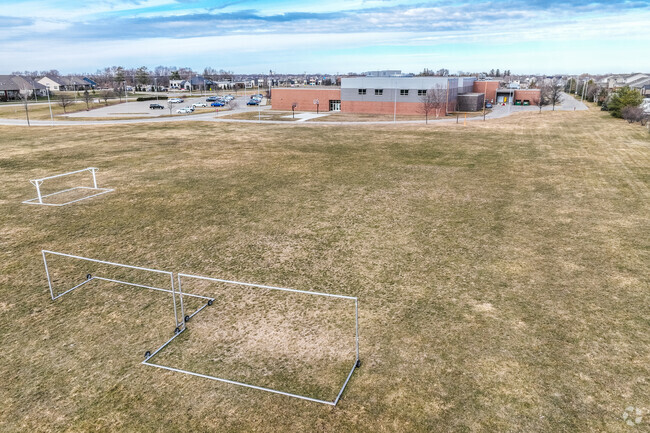 South Middle School boasts a large green space for outdoor play and physical education.