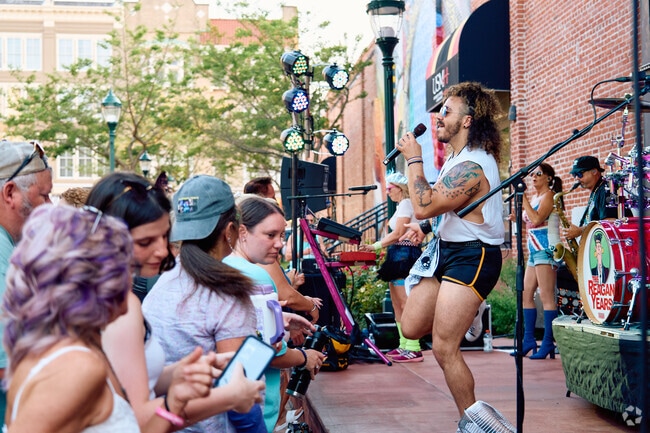 Check out the Decades Concert Series in University Plaza, minutes from South End.