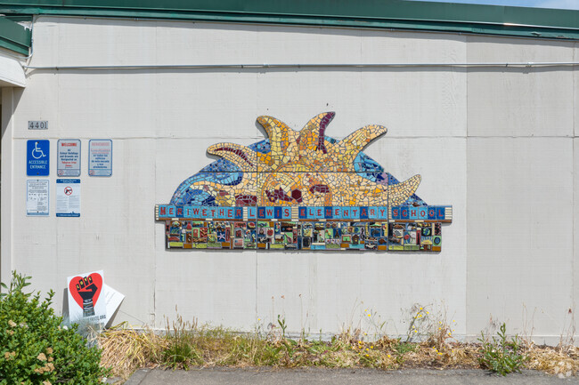Residents love the mural at Lewis Elementary on SE Evergreen St in Portland.