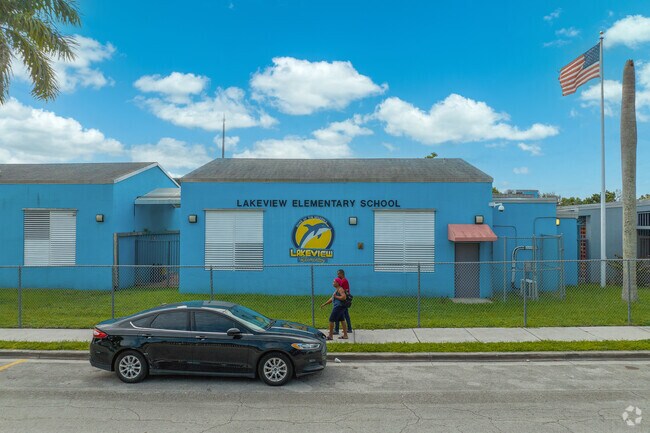 Lakeview Elementary School serves residents and neighboring areas alike.