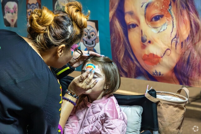 Kids love face painting at the El Grito festival near Lasselle.