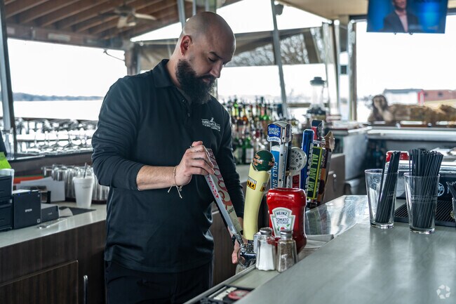 Enjoy lunch with friends with views of the St. Clair River at Junction Buoy in Marysville.