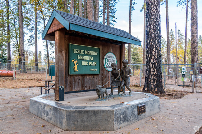 Paradise Dog Park is also known as the Lezlie Morrow Memorial Dog Park.