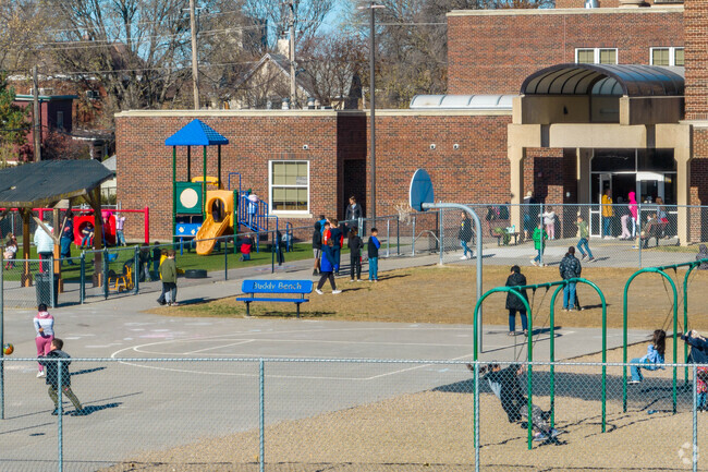 Bloomer Elementary School students are enjoying the open large area for recess in Council Bluffs